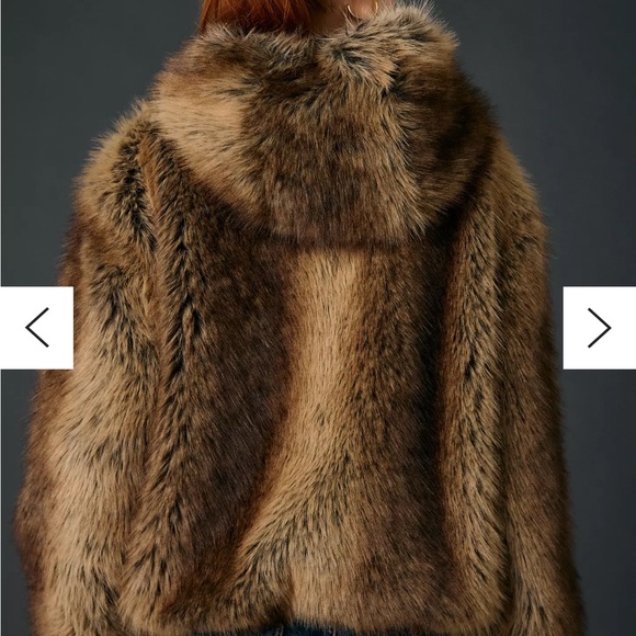 UO Sloanne Faux Fur Zip-Up Hooded Jacket - Picture 10 of 10